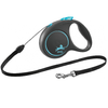 FLEXI Laisse enrouleur cordon Black Design bleu pour Chien