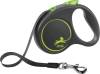 FLEXI Laisse enrouleur sangle Black Design Vert pour Chien