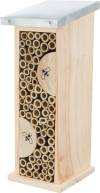 Hôtel à insectes en bois pour abeilles sauvages et guêpes 30 cm