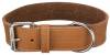 Collier en cuir gras marron pour chien