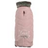 Manteau doudoune intérieur fausse fourrure rose pour chien
