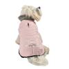 Manteau doudoune intérieur fausse fourrure rose pour chien