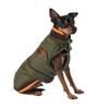 Manteau chaud et imperméable kaki pour chien