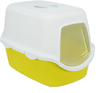 Maison de toilette pour chat avec couvercle jaune