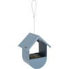Mangeoire cabane gris orage pour oiseau