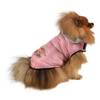 Doudoune chien bouquet rose