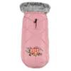 Doudoune chien bouquet rose