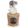 Maisonnette pour chat avec boule griffoir Ø 36 cm