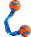 Balle ultra résistante Duo Tug pour chien, pour tirer et lancer