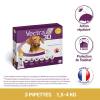 Pipettes anti-puce Vectra 3D petit chien de 1,5 à 4 kg