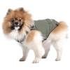Manteau Finlande à col en fausse fourrure vert de gris pour chien