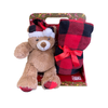 Ensemble peluche & couverture Noël – peluche ours + plaid 100×75 cm Mon Ami Luki pour Chien
