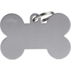 Médaille os grise personnalisable pour chien et chat