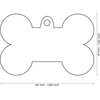 Médaille os chrome personnalisable pour chien et chat