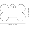 Médaille os personnalisable Bronx motif pneu pour chien et chat