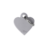 Médaille pour chien en forme de cœur personnalisable grise