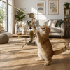 Jouet pour chat baton plume, boule et grelot Mon Ami Luki
