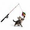 Canne à pêche ludique pour chat avec plumes Mon Ami Luki