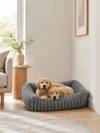 Panier rectangulaire MYSA gris anthracite pour chien Mon Ami Luki