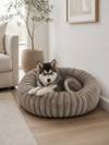 Panier rond MYSA taupe pour chien Mon Ami Luki