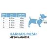Chien - harnais Mesh noir Zolux léger et respirant