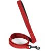 Laisse chien cuir huilé néoprène rouge Zolux