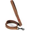 Laisse chien cuir huilé néoprène Zolux marron