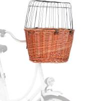 Panier vélo chien osier naturel