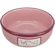 Gamelle poisson chat rose