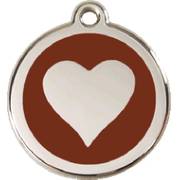 Médaille chocolat motif cœur pour chien et chat