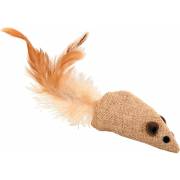 Souris Canvas à plume Zolux pour chat 10 cm