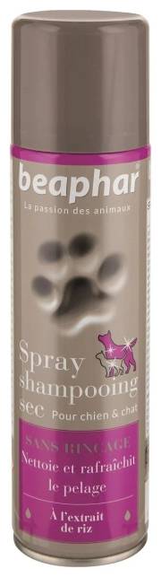 Spray shampoing sec chat et chien Beaphar