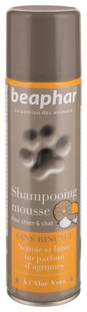 Shampoing mousse sans rinçage Beaphar pour chien et chat