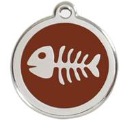 Médaille marron motif Poisson pour Chat