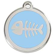 Médaille bleu ciel motif Poisson pour Chat