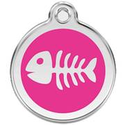Médaille rose bonbon motif poisson pour Chat