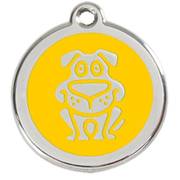 Médaille jaune motif Chien