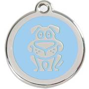 Médaille bleu ciel motif Chien