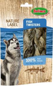 Friandises naturelles Fish Twisters cabillaud pour chien Bubimex