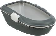 Bac de toilette pour chat avec tamis gris