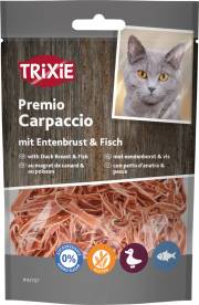 Friandises carpaccio canard et poisson pour chat