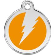 Médaille Éclair orange pour chien et chat