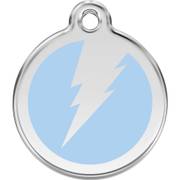 Médaille Éclair bleu clair pour chien et chat