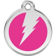 Médaille Éclair rose bonbon pour chien et chat