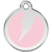 Médaille Éclair rose clair pour chien et chat