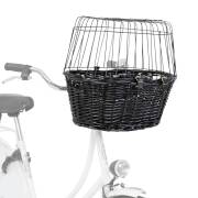 Panier vélo chien osier noir