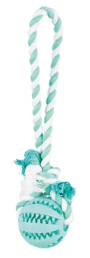 Corde de jeu et balle Denta Fun Mintfresh pour chien