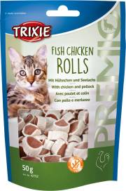 Trixie - PREMIO Fish Chicken Rolls au poulet/lien - 50 g