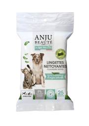Lingettes nettoyantes Bio x25 Anju Beauté pour chat