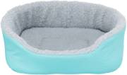 Panier douillet lapin vert et gris